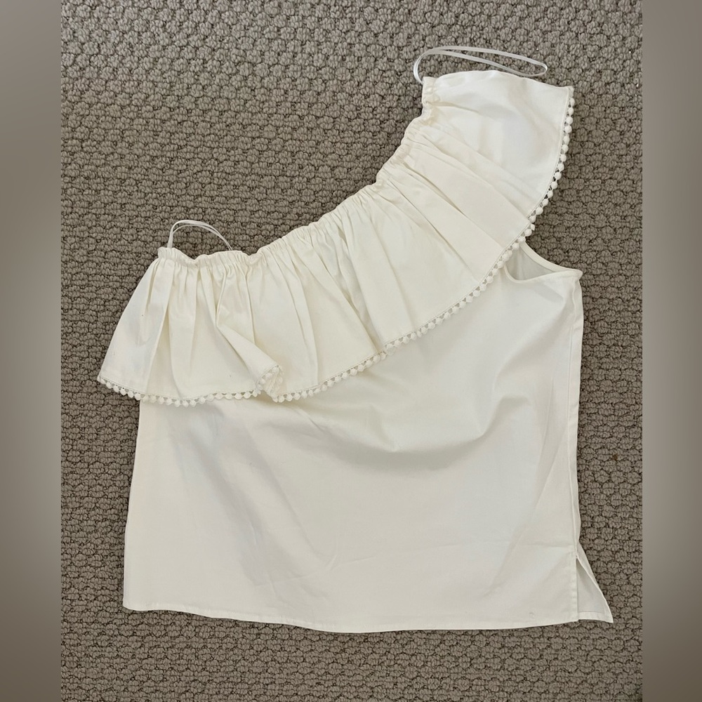 Aqua One Shoulder Top